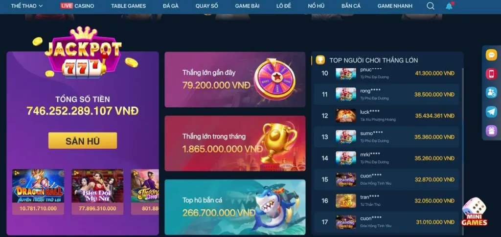 Đa dạng trò chơi casino tại ww888 chính thức